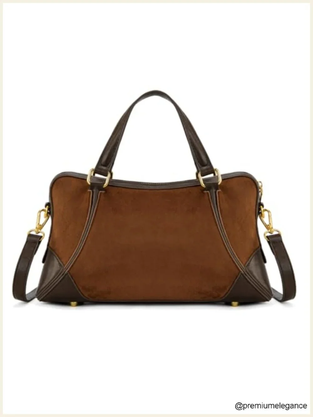 Western Faux Suede Satchel Crossbody Bag with Adjustable Strap